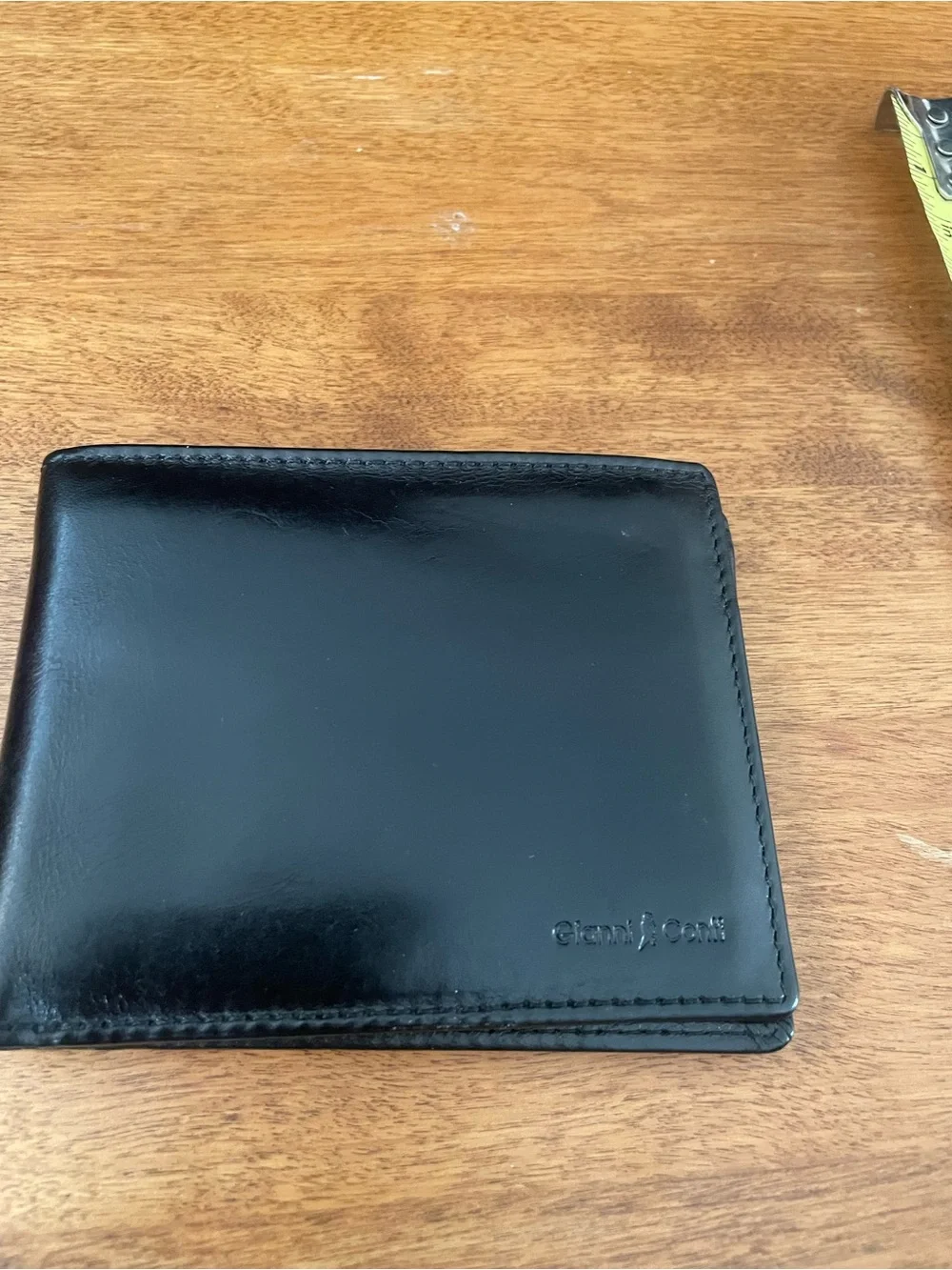 Gianni Conti Black Leather Bi-Fold Wallet